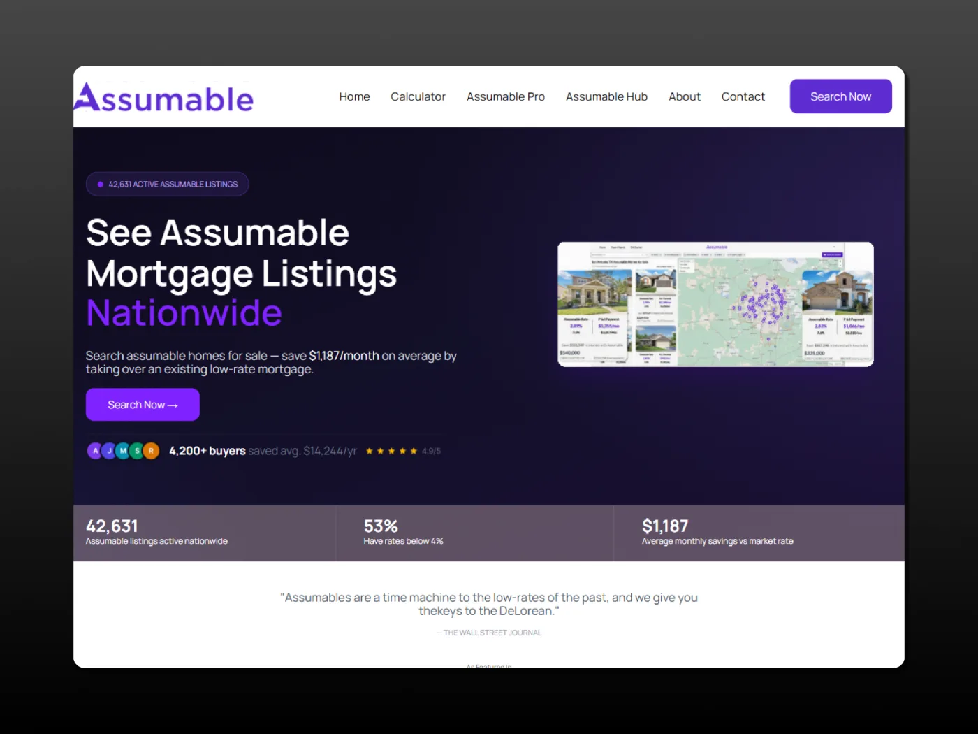 Assumable.io real estate platform website