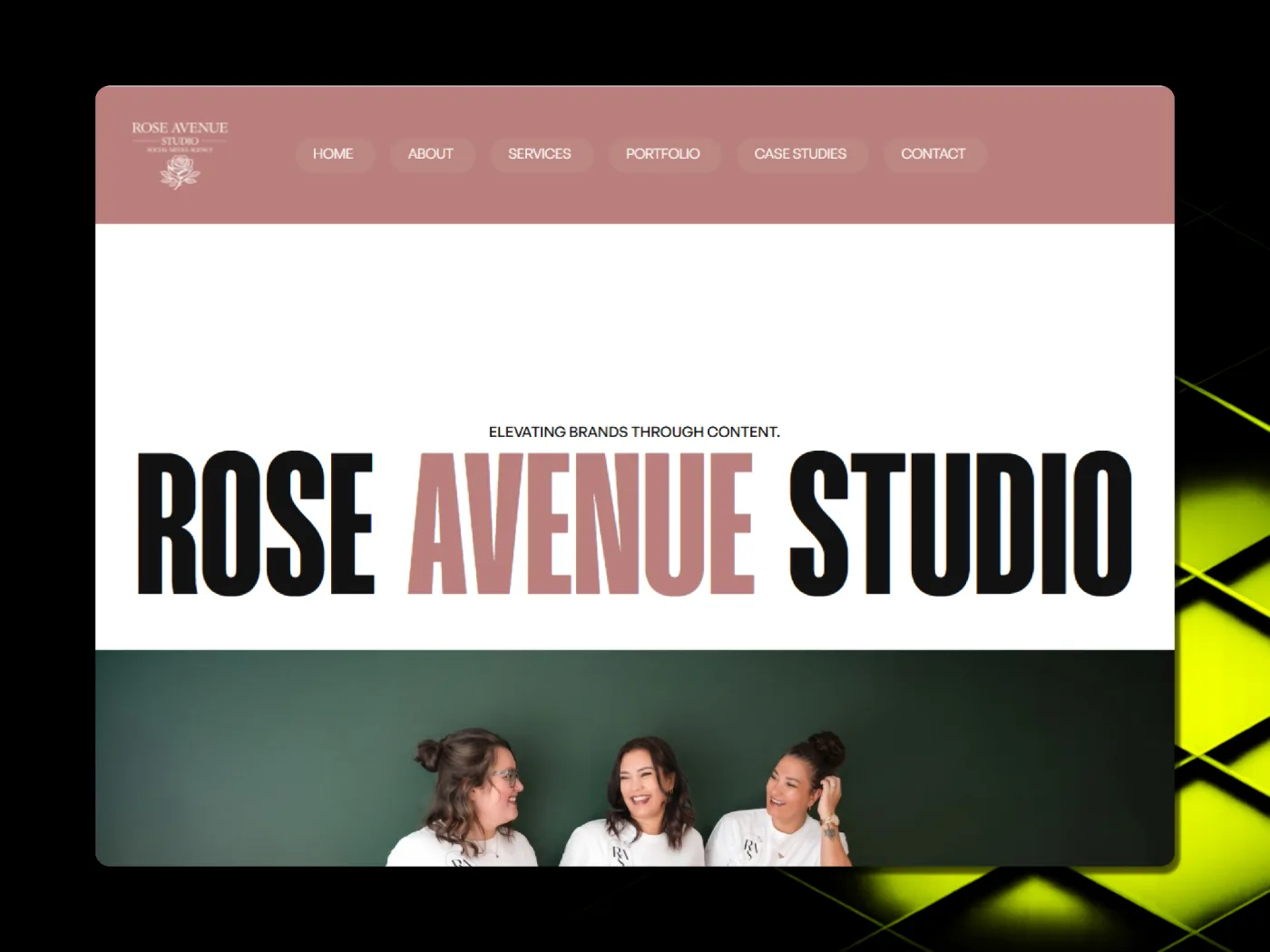 Rose Avenue Studio website